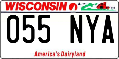 WI license plate 055NYA