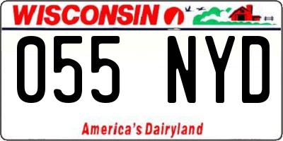 WI license plate 055NYD