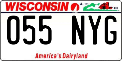 WI license plate 055NYG