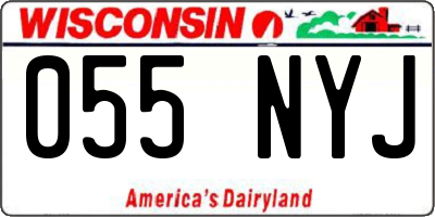 WI license plate 055NYJ