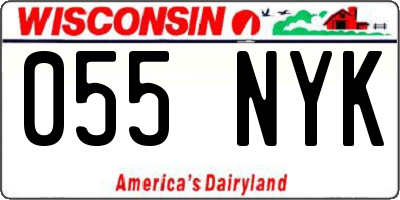 WI license plate 055NYK