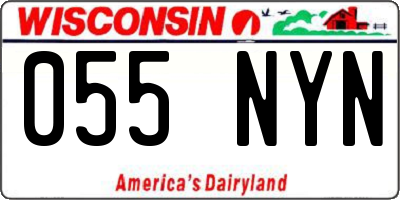 WI license plate 055NYN