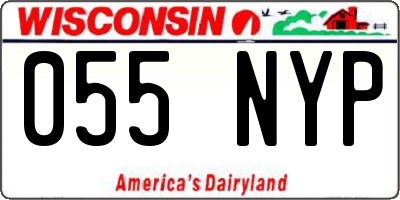 WI license plate 055NYP