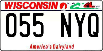 WI license plate 055NYQ
