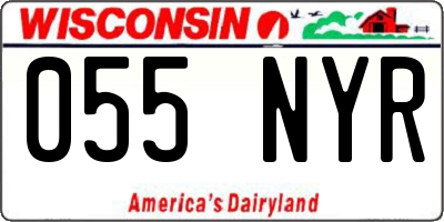 WI license plate 055NYR