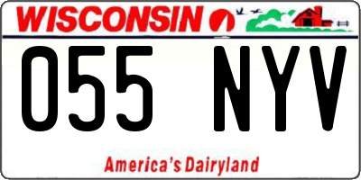 WI license plate 055NYV