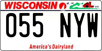 WI license plate 055NYW
