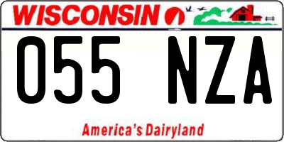 WI license plate 055NZA