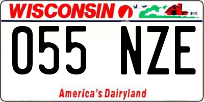 WI license plate 055NZE