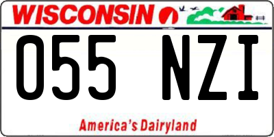 WI license plate 055NZI