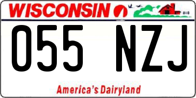 WI license plate 055NZJ