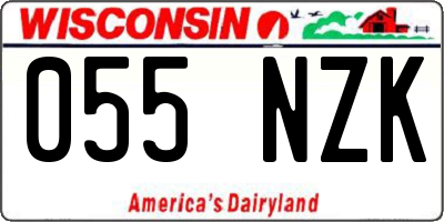 WI license plate 055NZK