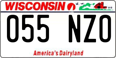 WI license plate 055NZO