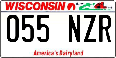 WI license plate 055NZR