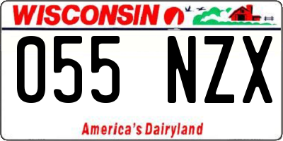 WI license plate 055NZX