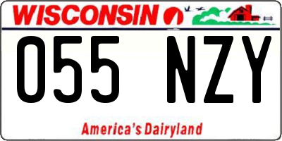 WI license plate 055NZY