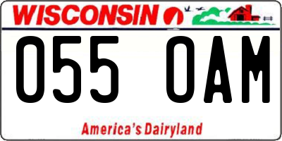 WI license plate 055OAM