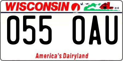WI license plate 055OAU