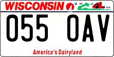WI license plate 055OAV