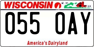 WI license plate 055OAY