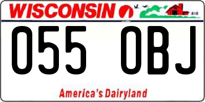 WI license plate 055OBJ