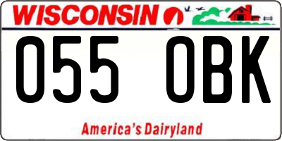 WI license plate 055OBK