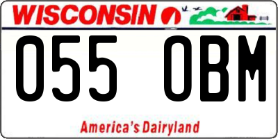 WI license plate 055OBM