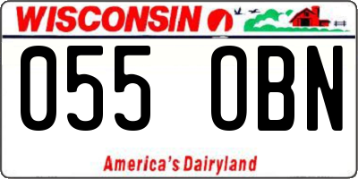 WI license plate 055OBN