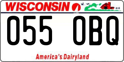 WI license plate 055OBQ