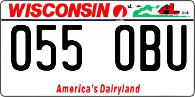 WI license plate 055OBU