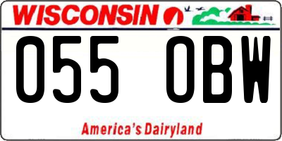 WI license plate 055OBW