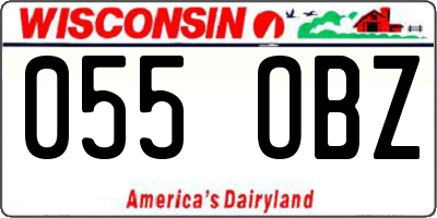 WI license plate 055OBZ