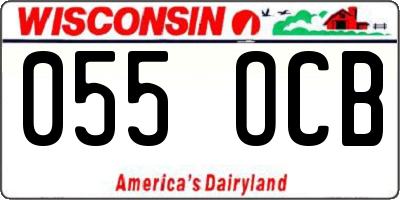 WI license plate 055OCB