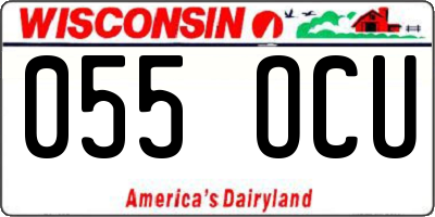 WI license plate 055OCU
