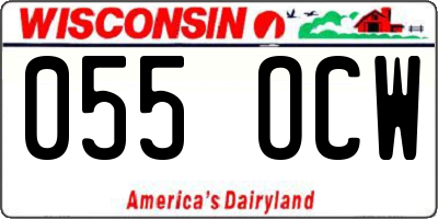 WI license plate 055OCW