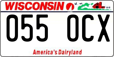WI license plate 055OCX