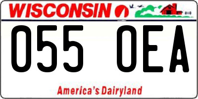 WI license plate 055OEA