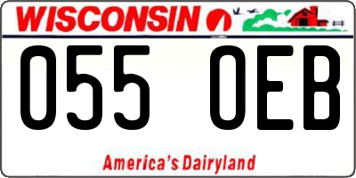 WI license plate 055OEB