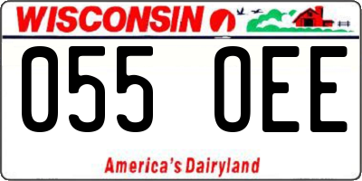 WI license plate 055OEE