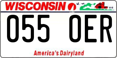 WI license plate 055OER