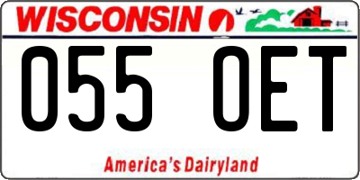 WI license plate 055OET