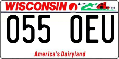 WI license plate 055OEU