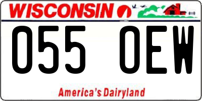 WI license plate 055OEW