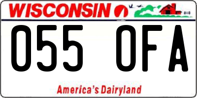 WI license plate 055OFA