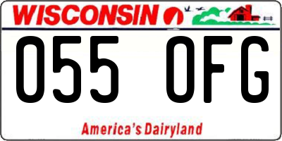 WI license plate 055OFG