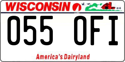 WI license plate 055OFI