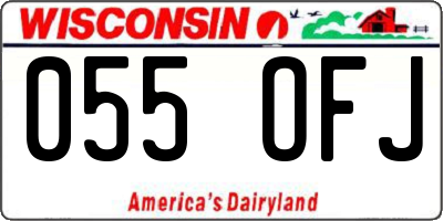 WI license plate 055OFJ