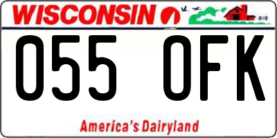 WI license plate 055OFK