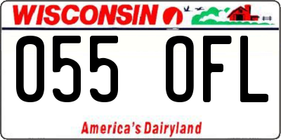 WI license plate 055OFL