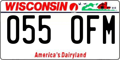 WI license plate 055OFM